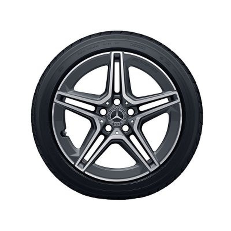 Jante AMG Mercedes Classe C W205 - 8,5 J x 18 pouces ET 49 - Gris trémolite métallisé - 5 branches