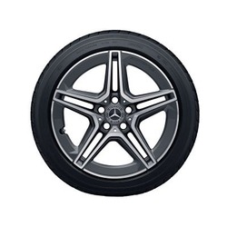 Jante AMG Mercedes Classe C W205 - 8,5 J x 18 pouces ET 49 - Gris trémolite métallisé - 5 branches