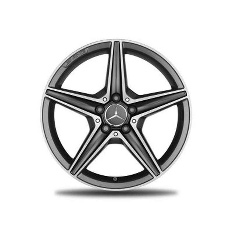 Jante AMG Mercedes Classe C W205 - 7,5 J x 18 pouces ET 44 - 7 Coloris gris titane - 5 branches