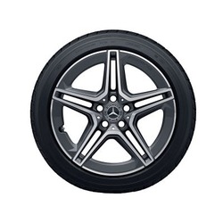 Jante AMG Mercedes Classe C W205 - 7,5 J x 18 pouces ET 44 - ris trémolite métallisé - 5 doubles branches