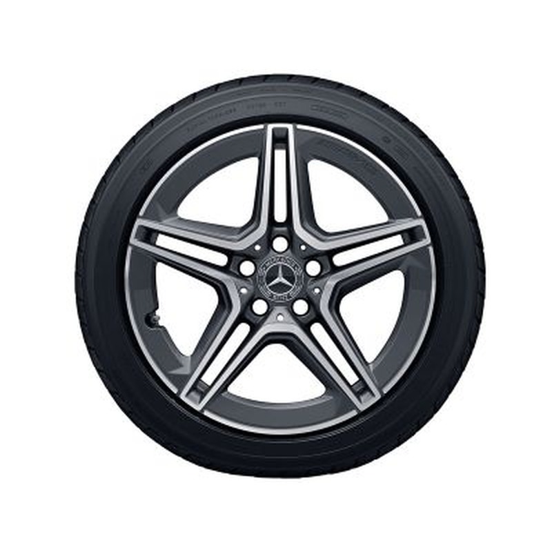 Jante AMG Mercedes Classe C W205 - 7,5 J x 18 pouces ET 44 - ris trémolite métallisé - 5 doubles branches