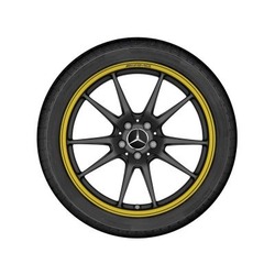 Jante AMG Classe C 205 - 10,5 J x 20 pouces ET 57 - Coloris : noir mat et Jaune
