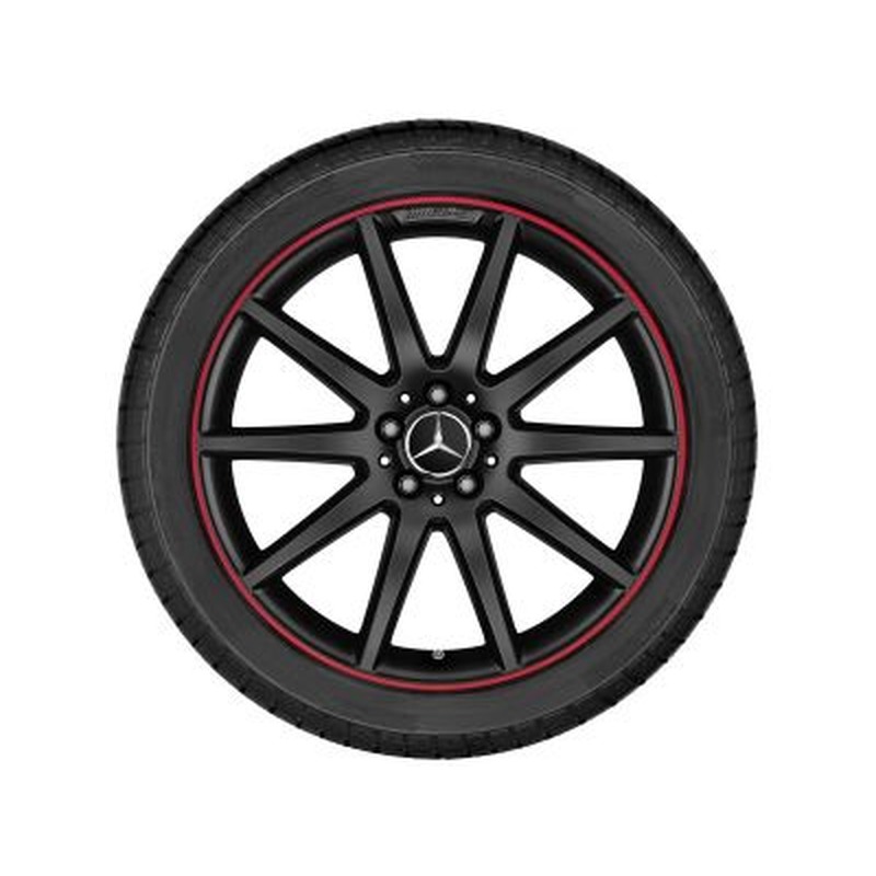 Jante AMG GLA 156 - 8 J x 20 pouces ET 43,5 Coloris noir Rebord de jante peint en rouge
