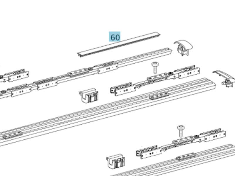 Cache Rail de fixation de Siège Classe V / EQV / VITO / EVITO / MARCO POLO