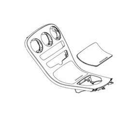 Cache Console Centrale Bois Véritable Mercedes-Benz Avec Eclairage D'ambiance Sans Horloge Analogique Classe C W205