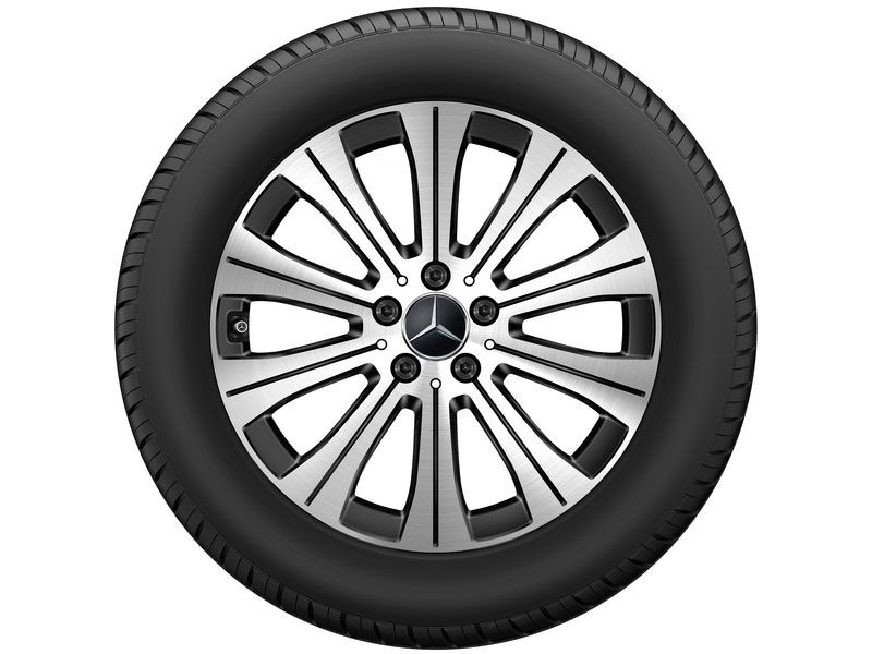 Jante Mercedes EQA H243 - 6,5 J x 18 pouces ET 44,5 - Noir - naturel brillant