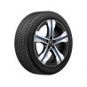 Jante Mercedes EQA H243 - 7,5 J x 19 pouces ET 53,5 - 5 branches avec éléments bleus