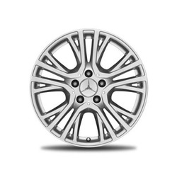 Jante Classe B W246 - 7,5 J x 17 pouces ET 52,5 alliage à 5 branches en Y - argent titane - 43,2 cm 