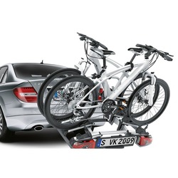 Porte-vélos arrière, pour dispositif d'attelage, rabattable, pour 3 vélos