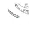Grille milieu ventilation pare-chocs avant Classe E W211 Mercedes-Benz