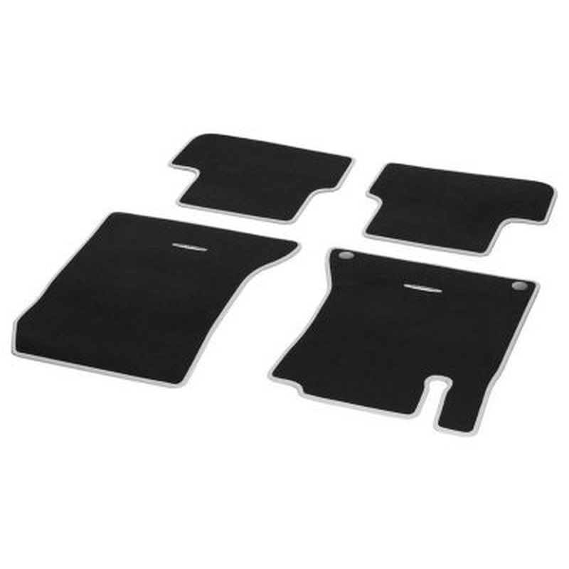 Jeu 4 Tapis Velours Noir & Gris Cristal Classe A W176