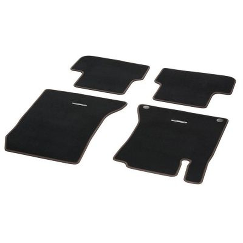 Jeu 4 Tapis Velours Noir & Marron Noix Classe A W176