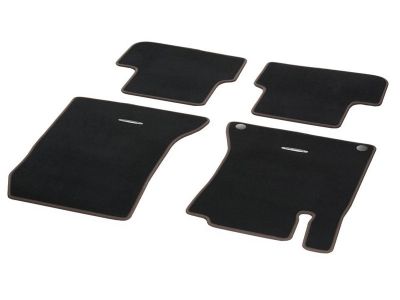 Jeu 4 Tapis Velours Noir & Marron Noix CLA W117