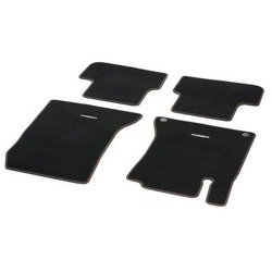 Jeu 4 Tapis Velours Noir & Marron Noix GLA W156