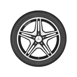 Jante AMG Mercedes Classe A W176 - 7,5 J x 18 pouces ET 52 noir - 5 doubles branches