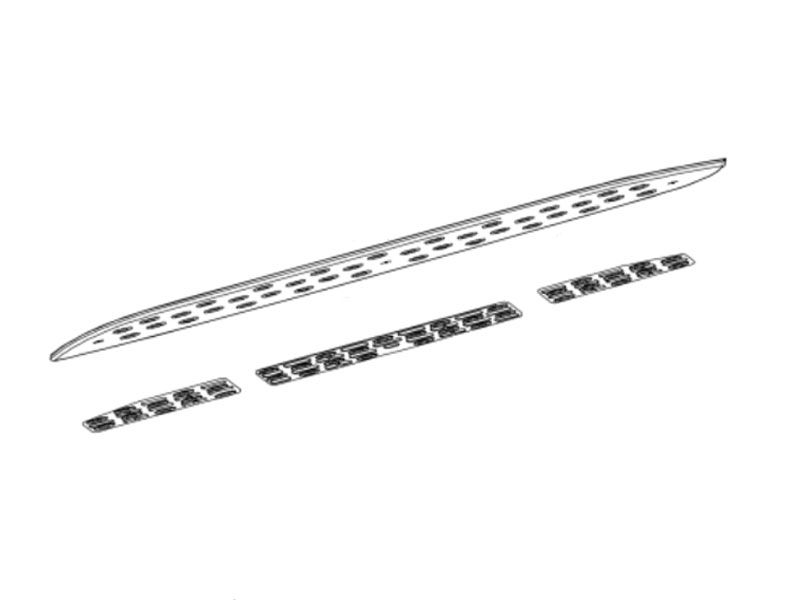 Plaque partie aluminium et picots Gauche pour GLE