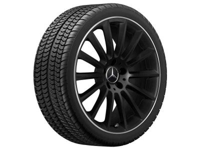 Jante AMG CLA W118- Multibranches - 8,5 J x 19 pouces ET 55,2 - Finition Naturel Brillant Noir