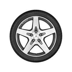 Jante GLA 156 - 7 J x 18 pouces ET 46 en Coloris gris titane- 5 branches