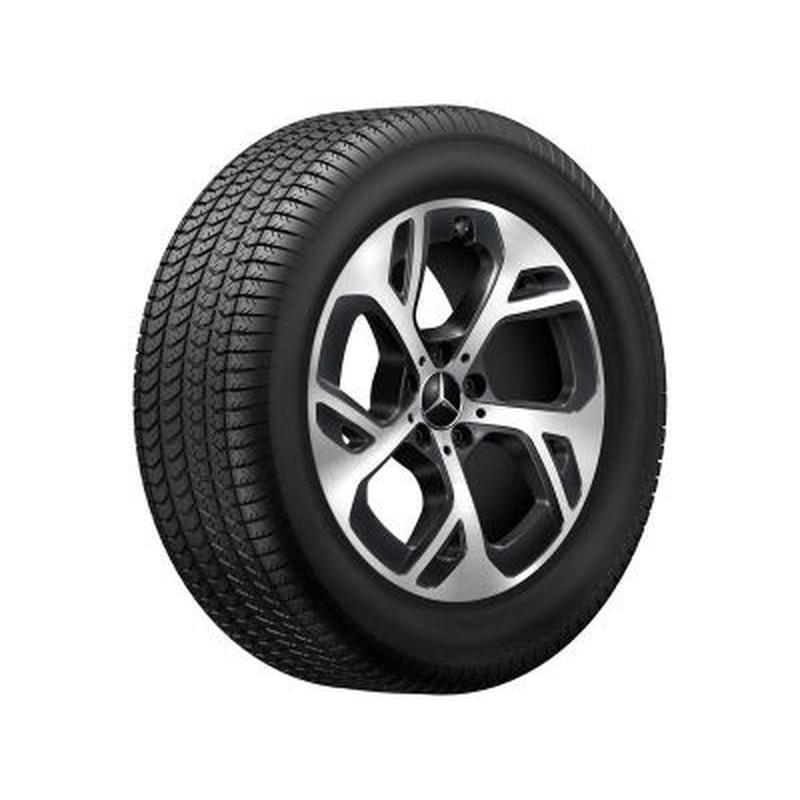 Jante GLC W254 - 9 J x 18 pouces ET 45,7 - Noir - Essieu Arrière - Finition naturel brillant