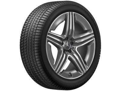 Jante AMG - GLC 254 - essieu avant - 5 doubles branches - 8,5 J x 20 ET 34,5 gris tantale