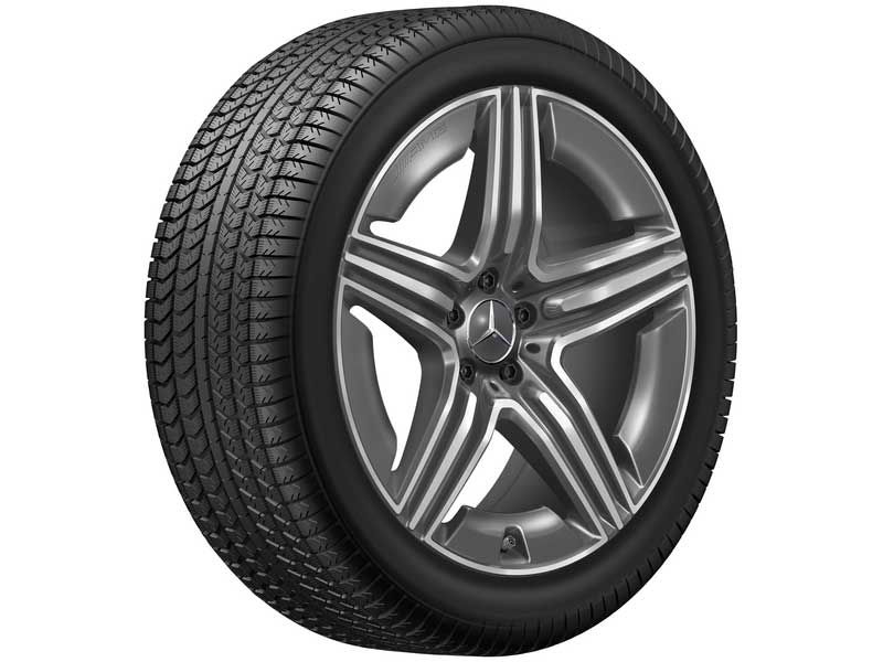 Jante AMG - GLC 254 - essieu avant - 5 doubles branches - 8,5 J x 20 ET 34,5 gris tantale