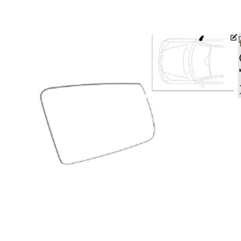 Miroir pour rétroviseur extérieur droit Classe E W212 Mercedes-Benz