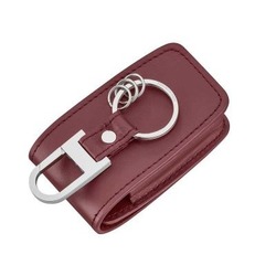  Etui à clés rouge Mercedes-Benz, Cuir de vachette/ Acier inoxydable