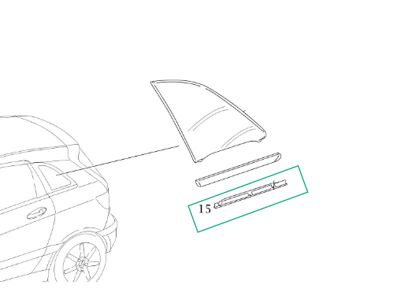 Baguette Extérieur Lèche-Vitre petite Vitre Porte Arrière Coté CONDUCTEUR Mercedes-Benz
