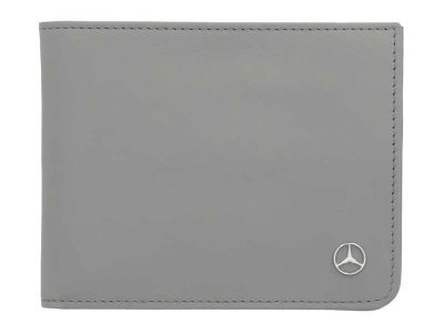 Porte-monnaie en cuir de vachette en argent Mercedes