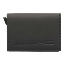 Porte-monnaie AMG Slimwallet en cuir de vachette noir Mercedes