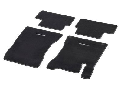 Jeu 4 Tapis Velours Surpiqûre Gris Alpaga CLA W118