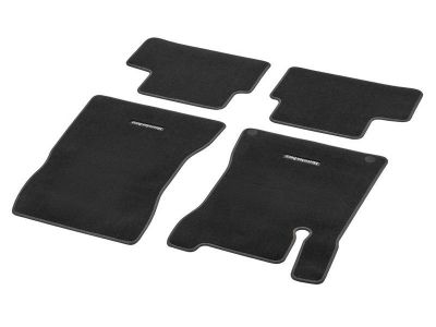 Jeu 4 Tapis Velours Surpiqûre Marron Noix CLA W118