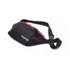 Sac banane bandoulière Noir AMG Fermeture Rouge
