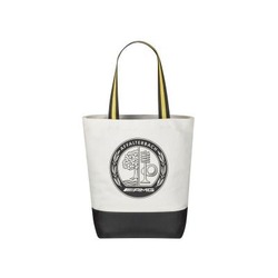 Sac Cabas AMG Vintage noir et blanc lanières Jaunes