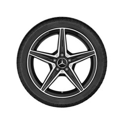 Jante AMG Mercedes Classe C W205 - 8,5 J x 18 pouces ET 49 - Essieu Arrière - Noir - 5 branches