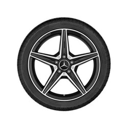 Jante AMG Mercedes Classe C W205 - 8,5 J x 18 pouces ET 49 - Essieu Arrière - Noir - 5 branches