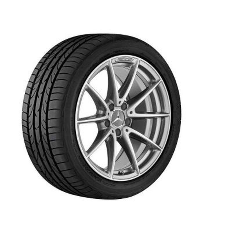 Jante AMG Mercedes Classe C W205 - 18 pouces - Essieu Arrière -  Gris titane - 10 Branches
