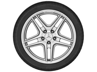 Jante AMG Mercedes Classe C W204 - 18 pouces - coloris argent - 5 doubles branches