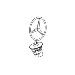 Étoile Emblème de capot sigle Classe E W211 Mercedes-Benz
