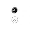 Étoile Insigne Emblème de capot - Bleu - sigle Laurier Mercedes-Benz - A2078170316 + embout fixation