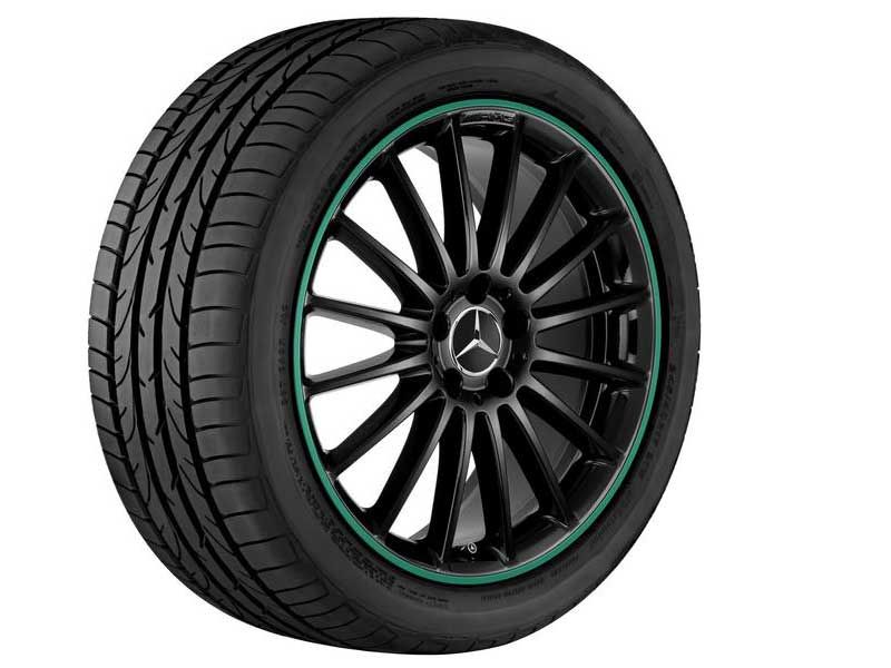 Jante AMG Classe A W176 - 8 J x 19 pouces ET 48 - Rebord de jante vert