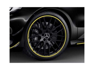 Jante AMG Classe A W176 - 8 J x 19 pouces ET 48 - Coloris Gris - Rebord de jante jaune