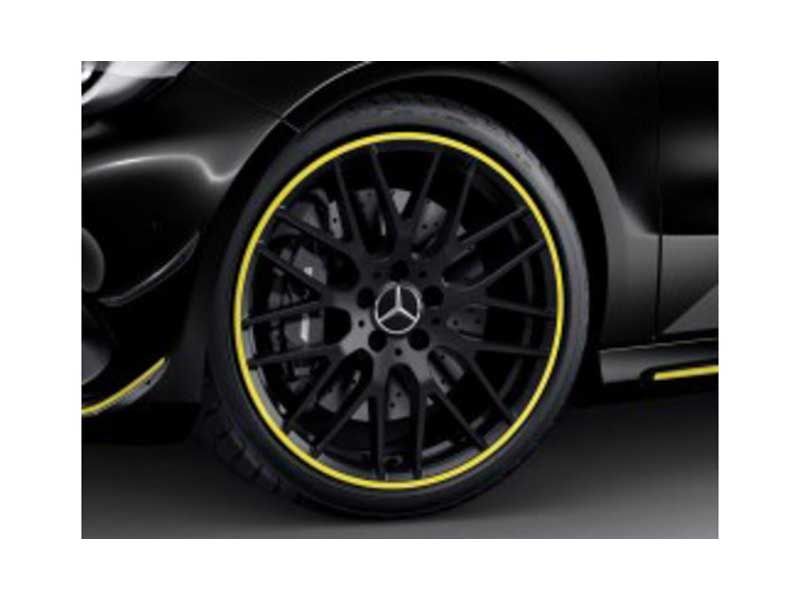 Jante AMG Classe A W176 - 8 J x 19 pouces ET 48 - Coloris Gris - Rebord de jante jaune