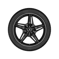 Jante AMG Mercedes GT W190 - Essieu avant - 19 pouces  - Coloris Noir mat- 5 branches