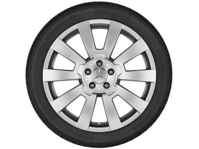 Jante GLK W204 - 8,5 J x 19 pouces ET 52 - 10 branches - argent titane