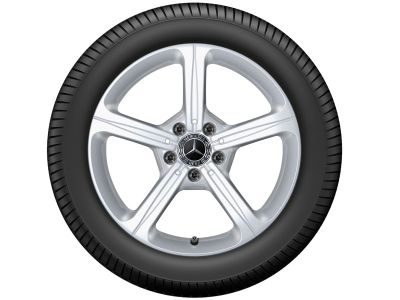 Pack 4 Roues Complètes Hiver 17 Pouces Classe V / EQV / VITO / eVITO 5 branches argent