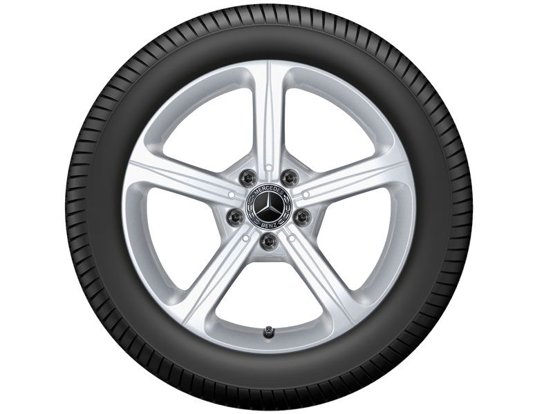 Pack 4 Roues Complètes Hiver 17 Pouces Classe V / EQV / VITO / eVITO 5 branches argent