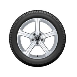 Pack 4 Roues Complètes Hiver 17 Pouces Classe V / EQV / VITO / eVITO 5 branches argent