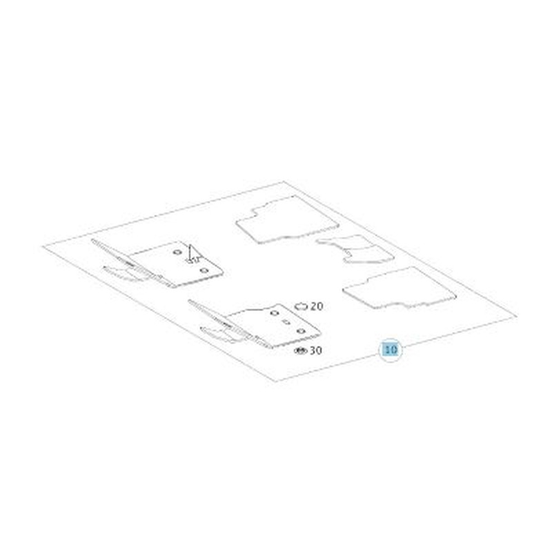 Jeu 4 Tapis en Velours ESPRESSO + MACCHIATO Classe G W463 Mercedes-Benz