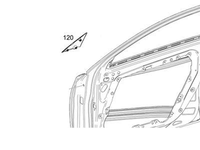 Cache Porte Passager Droite Triangle Classe A W177 Mercedes-Benz